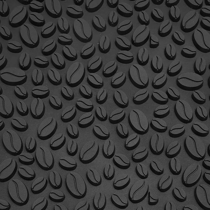 Coffee Bar Mat Slip Water Absorbing | Coffee Bean Design PVC Drip Tray - Image 3