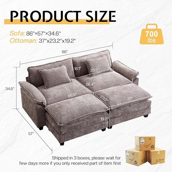 Modular Sectional Sofa, Cloud Couch - Image 2