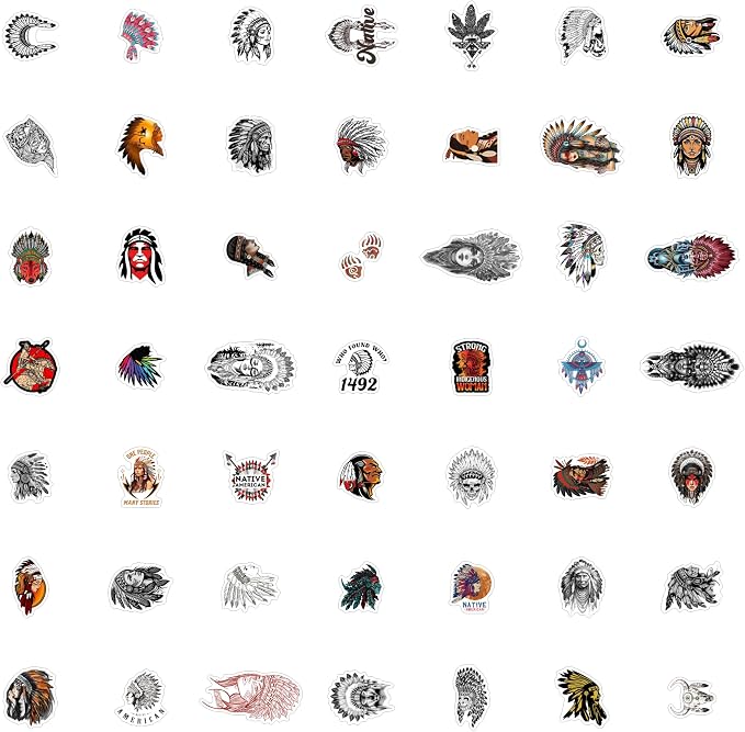 100Pcs Native American Stickers - Image 4