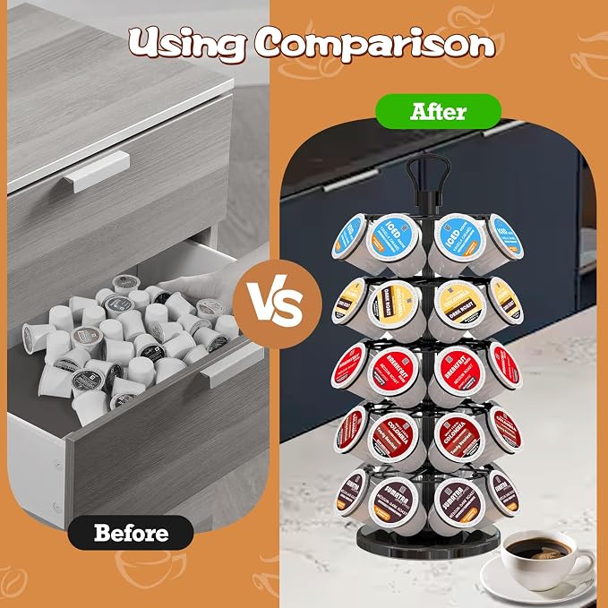 BLACKSMITH FAMILY 40 Pods Capacity Very Easy Assembly K Cup Holders, K Cup - Image 6