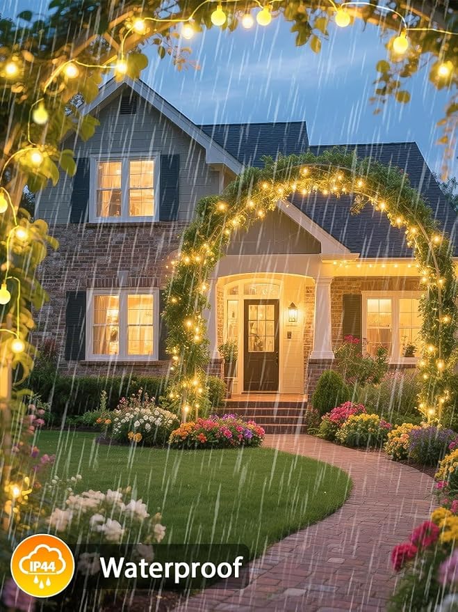2-Pack Connectable Globe String Lights | Total 152FT 400LED Warm White - Image 4