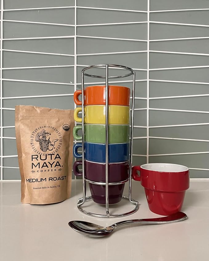 gypsy color 3 oz Espresso Stacking Mug Set - Image 3
