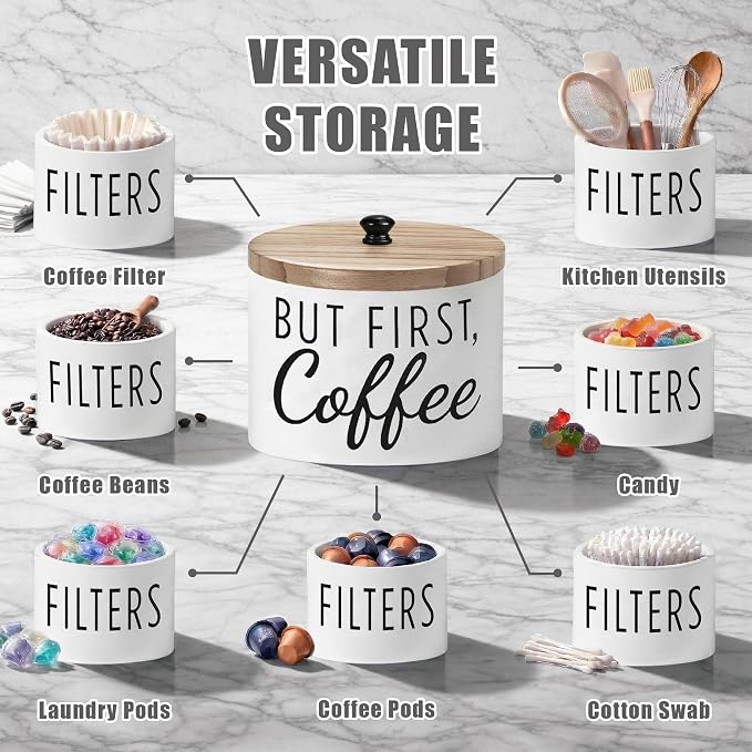 Coffee Filter Holder with Solid Wood Lid - Image 5