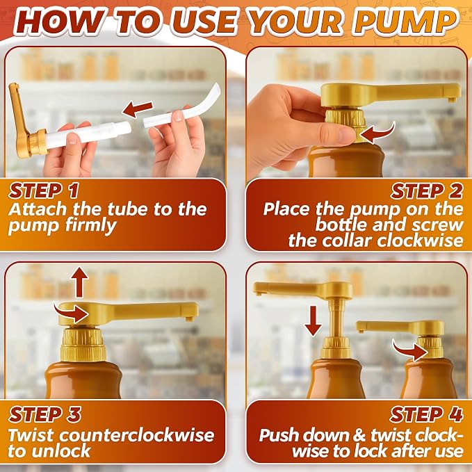 Pump for Coffee Syrup Bottle Set of 3 – Compatible - Image 6