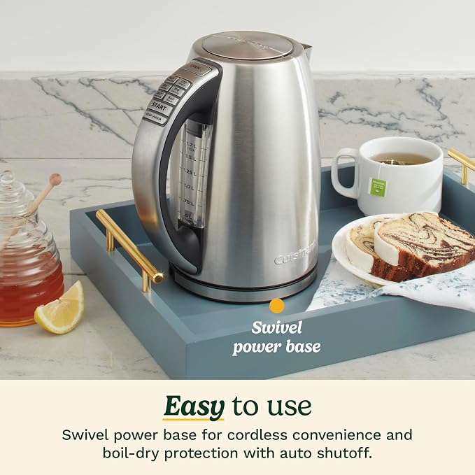Cuisinart PerfecTemp 1.7-Liter Electric Kettle, Cordless Electric Tea Kettle - Image 6