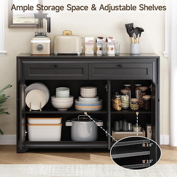 ONBRILL 48 Inches Sideboard Buffet Cabinet - Image 4