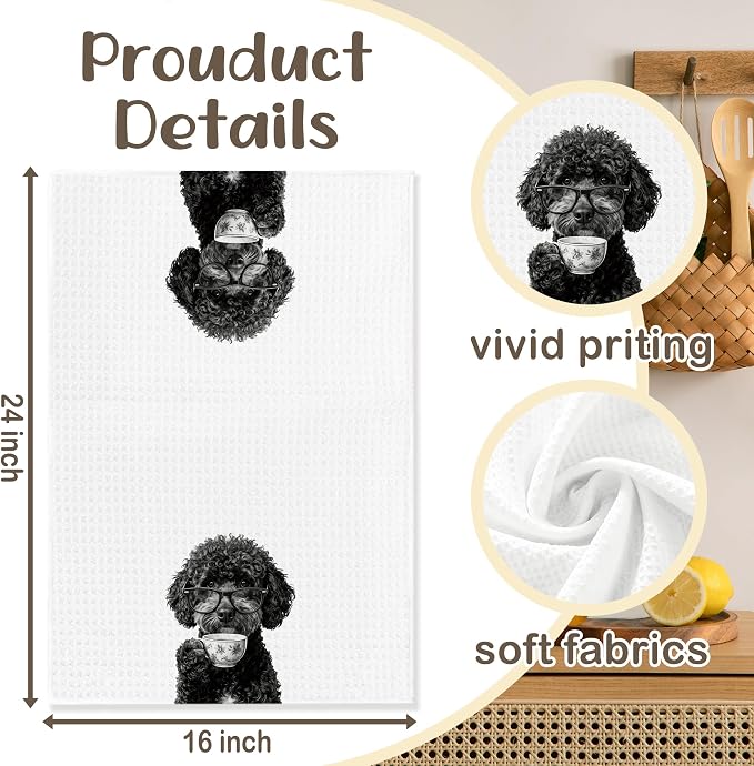 Funny Portuguese Water Dog Kitchen Towels, Dog Kitchen Accessories, Chef Gifts - Image 6