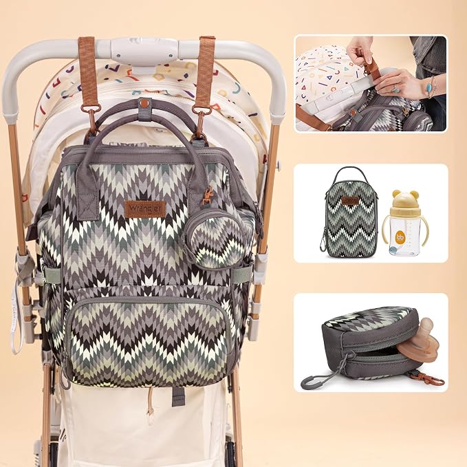Montana West Wrangler Callie Diaper Bag Backpack - Image 4
