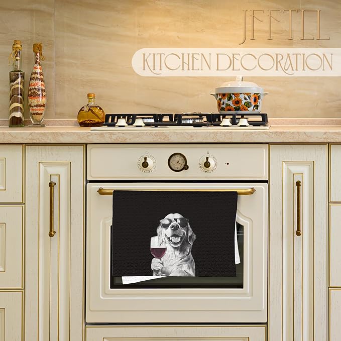 Golden Retriever Decor Kitchen Towels, Bar Towels - Image 3
