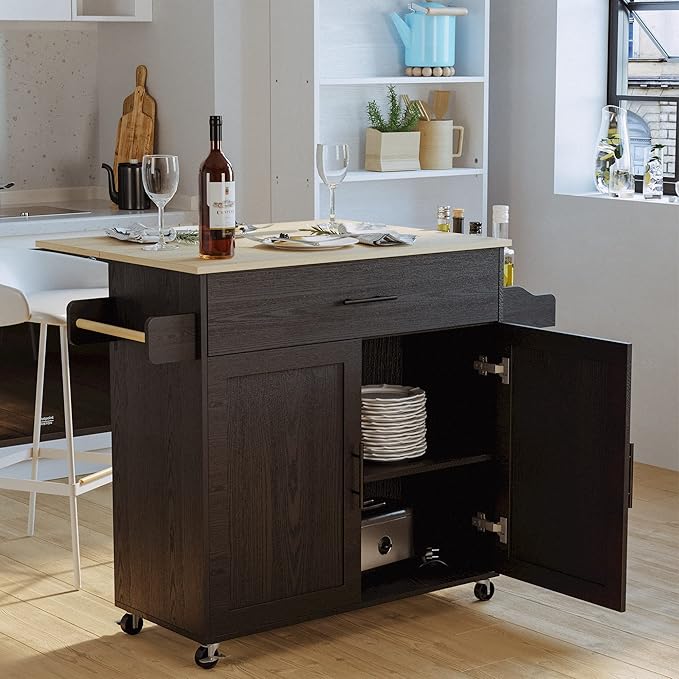 IRONCK Rolling Kitchen Island Table on Wheels - Image 2