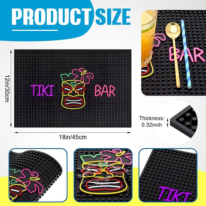 Jingmore Rubber Bar Mat for Bartending Coffee Bar Mat for Countertop Non Slip - Image 2