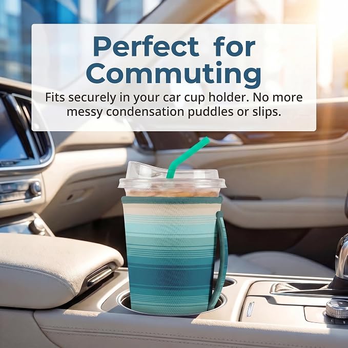 Artsocket 3 Pack Reusable Iced Coffee Sleeve - Image 5
