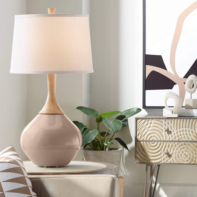 Color + Plus Wexler 31" Tall Large Teardrop Mid Century Modern End Table Lamp by ColorPlus