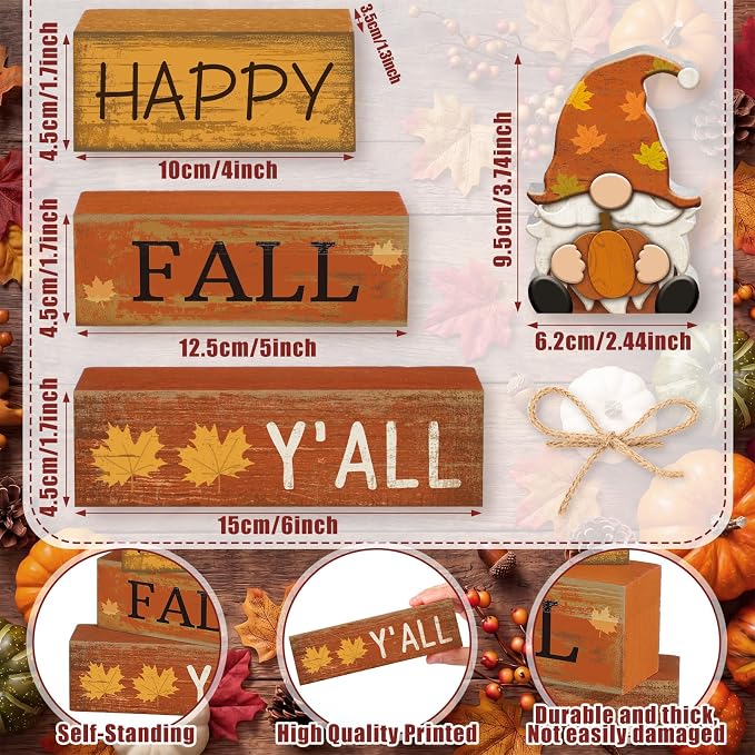 Lineshading 4 Pcs Fall Decorations - Image 3