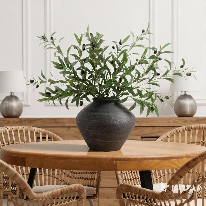 Leftover 4 Pcs 33.4'' Faux Tall Olive Branches - Image 8