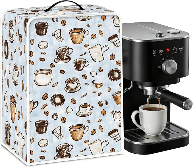 BVBOX Coffee Maker Cover, Durable Dustproof Lightweight Polyester Cotton Blend by BVBOX