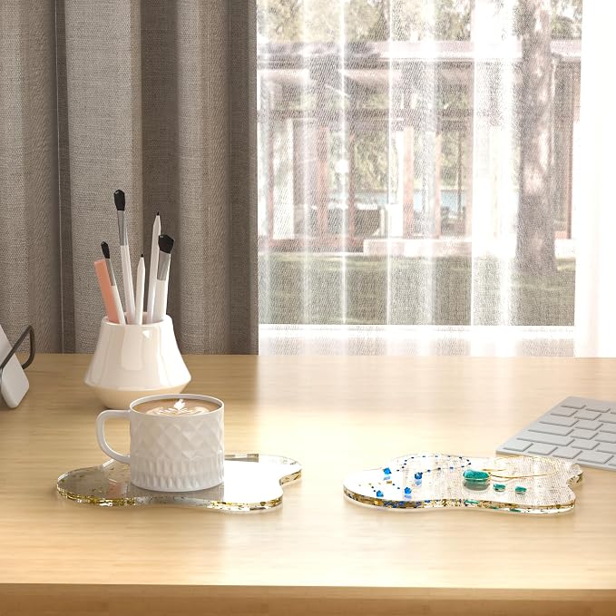 Acrylic 2Pcs/Set Coaster Decorative Plates - Image 5