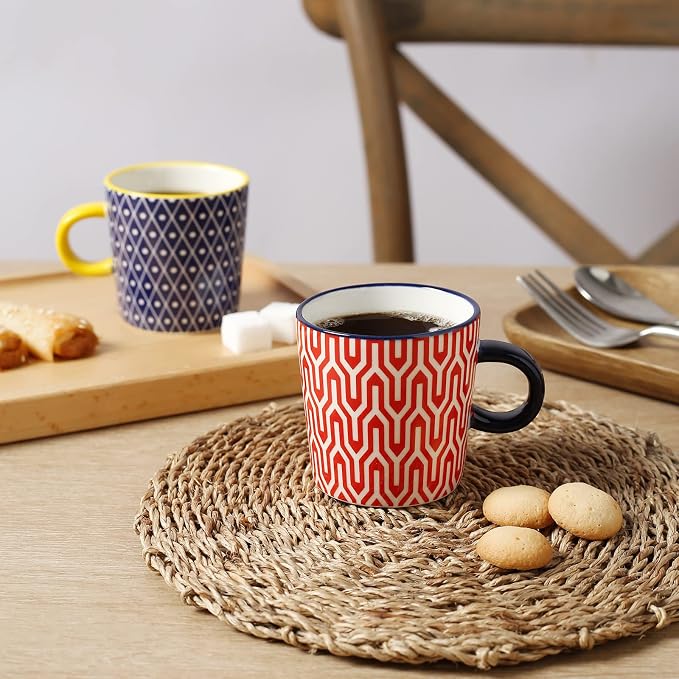 Selamica Ceramic 3.5 Oz Espresso Cups, Espresso Mugs 2.5 Inch Demitasse Cups - Image 6