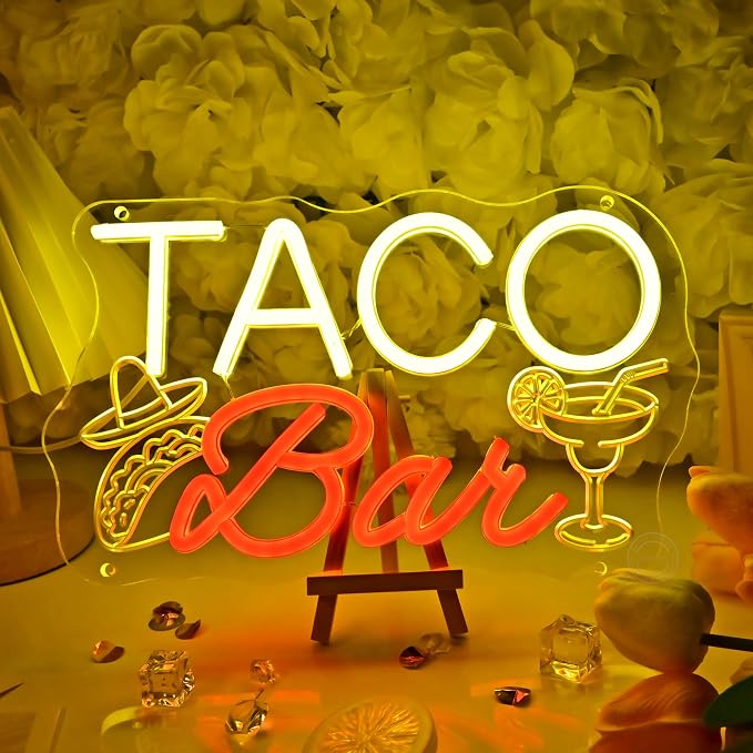 Britrio Taco Bar Neon Sign Light by Britrio