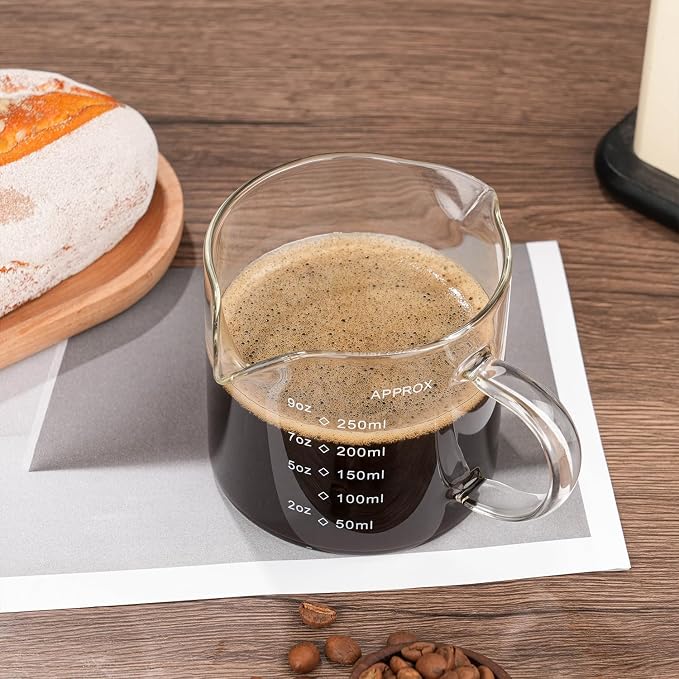 1 Pack 250ML/8.5OZ Measuring Cup Espresso Shot Glasses Double Spouts Large - Image 5