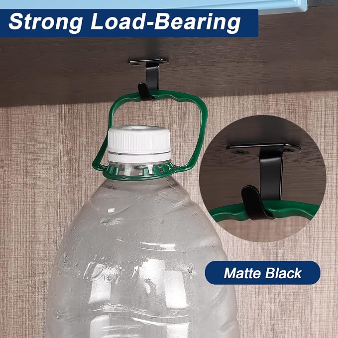 NearMoon Stainless Steel Screw Mounted Ceiling Hooks, Under-Shelf Towel/Robe - Image 7
