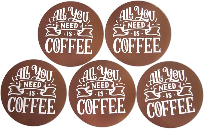 Novel Merk Coffee Word Art Vinyl Stickers by Unknown