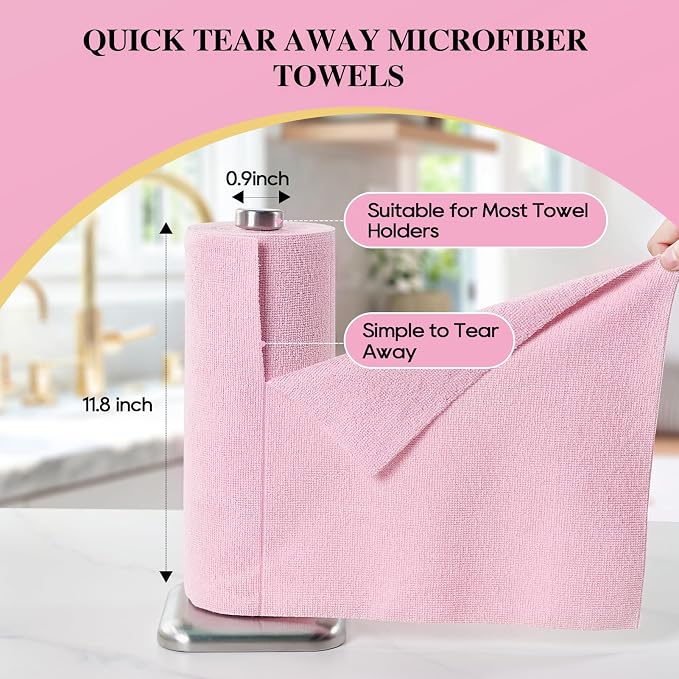 HONOVA Microfiber Cleaning Cloth Roll 90 Pack, Tear Away Microfiber Towels - Image 2
