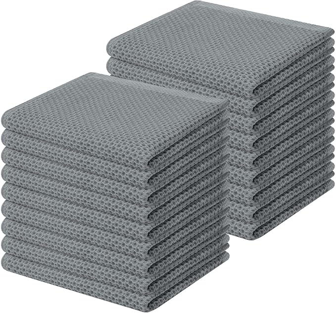 Homaxy 100% Cotton Waffle Weave Kitchen Dish Cloths, Ultra Soft Absorbent Quick by Homaxy
