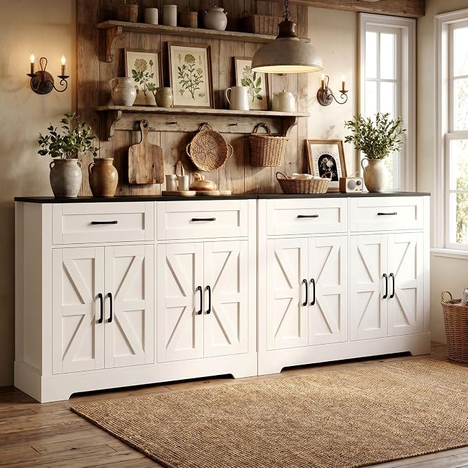 BOTLOG Farmhouse Sideboard Buffet Cabinet - Image 3