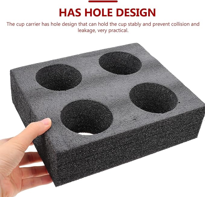 DOITOOL 2PCS Foam Drink Holders Multiple Holes Cup Holder Tray Foam Cup Holder - Image 6