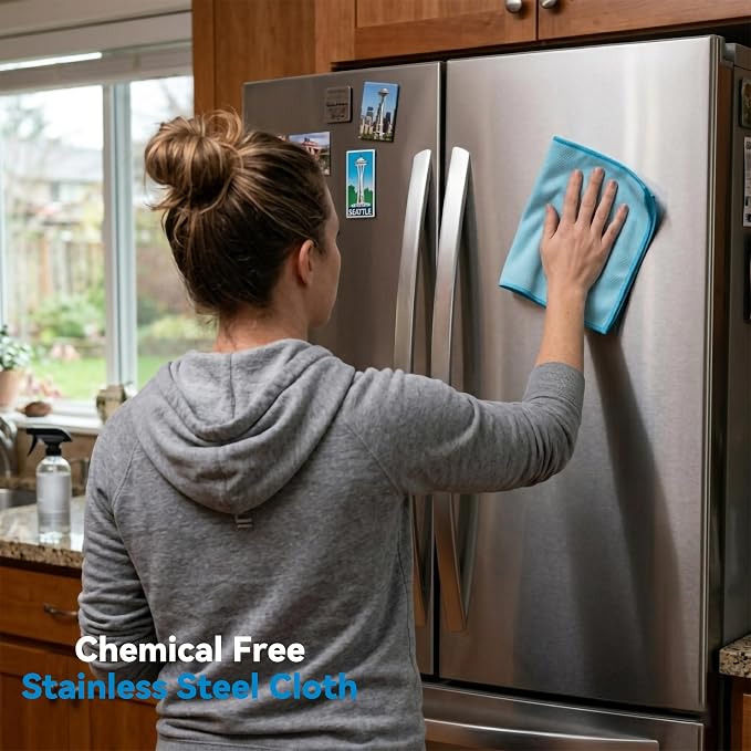 Microfiber Glass Cleaning Cloth, 6 Pack | 15.5x15.5 Inches Lint Free Streak - Image 4