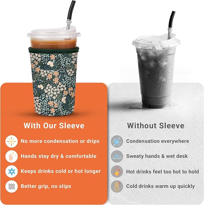 3 Pack Iced Coffee Sleeve Reusable - Image 5