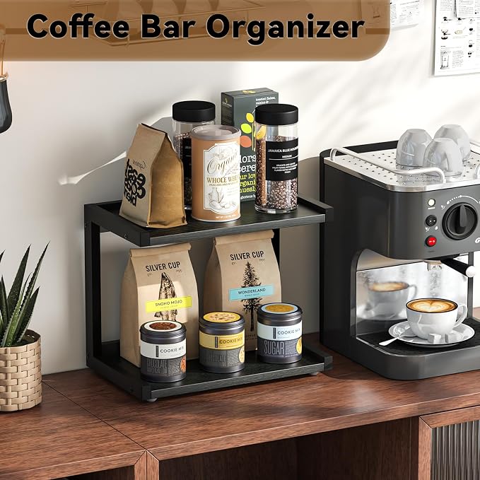 MARTY 2 Tier 12.6"x7.7" Counter Shelf Organizer Kitchen Spice Rack - Image 4