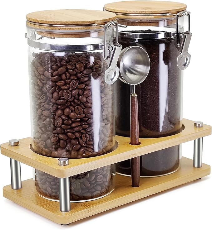 Glass Coffee Grounds Container by Venuekkuri