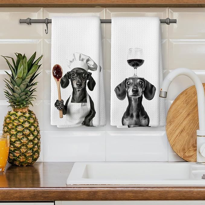 Funny Dachshund Hand Towels, Dachshund Gifts - Image 4