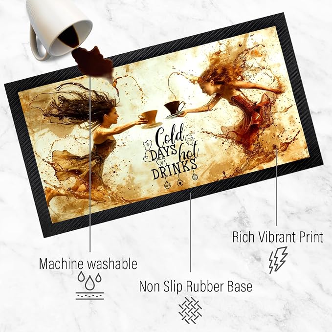 Coffee Bar Mat - Coffee Gifts - Coffee Lover - Coffee Bar Accessories - Barista - Image 5