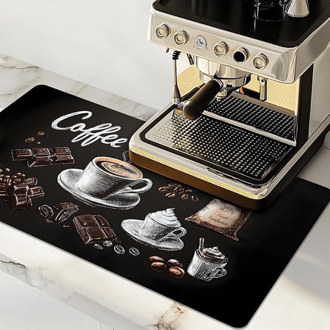 Dish Drying Mat Large Coffee Mat Absorbent Drying Mat by GIVEYOUTHEBEST