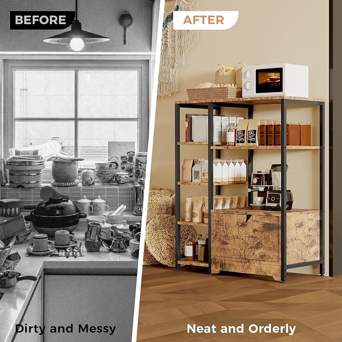 Garvee Mini Coffee Bar Cabinet - Image 5