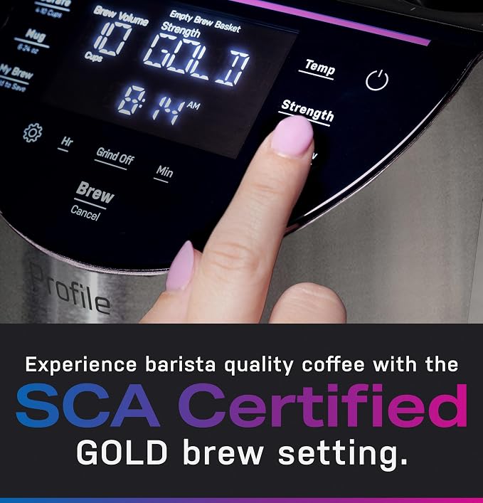 GE Profile Smart Grind & Brew Coffee Maker w/Podless Single Serve, 90oz Water - Image 2