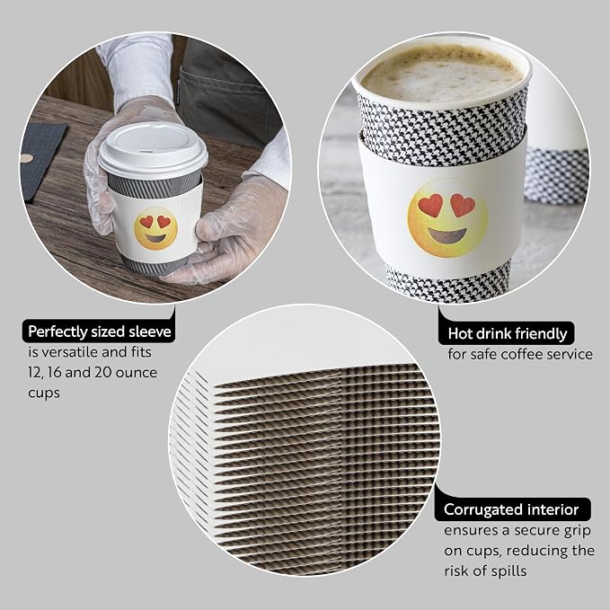 Restaurantware SLEEVES ONLY: Restpresso 5.1 x 2.8 Inch Coffee Cup Sleeves 50 - Image 3