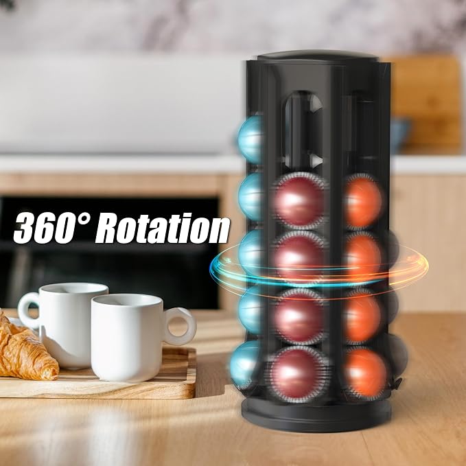 Deco Brothers VertuoLine Pod Holder, 360° Turntable Rotating Pod Carousel - Image 3
