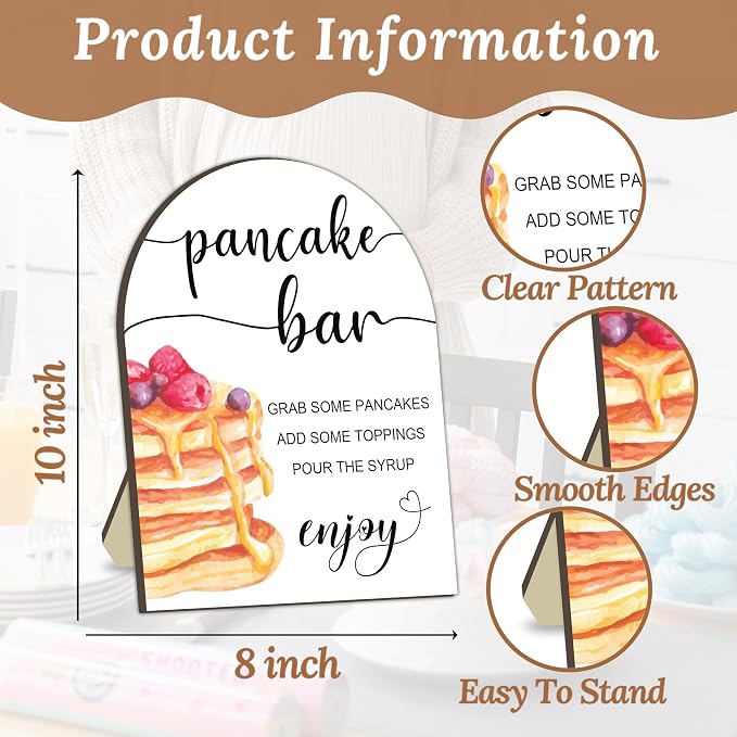 Pancake Bar Sign, Brunch Pancake Bar Recipe Sign - Image 2