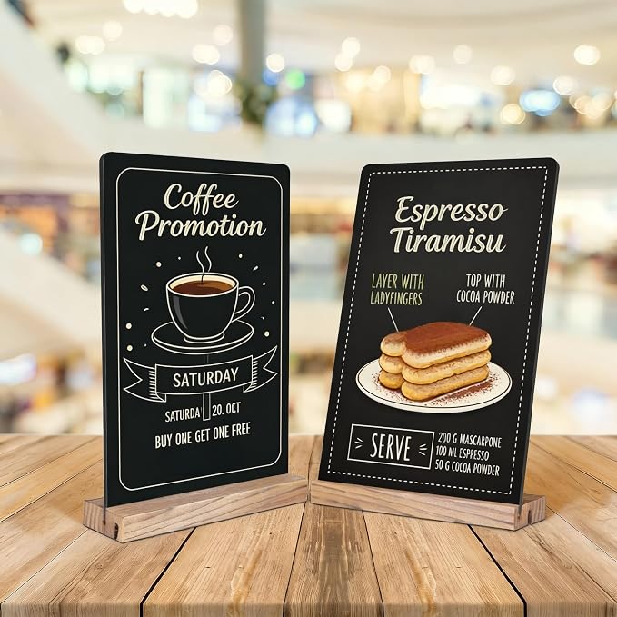 8.6x11.7 Chalkboard Signs with Base - Image 3