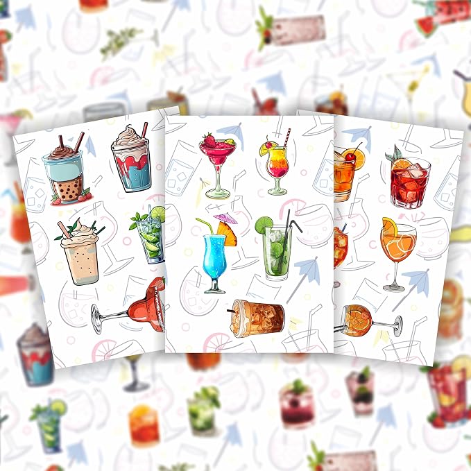 100Pcs Cocktail Stickers for Water Bottle and Laptop - Image 6