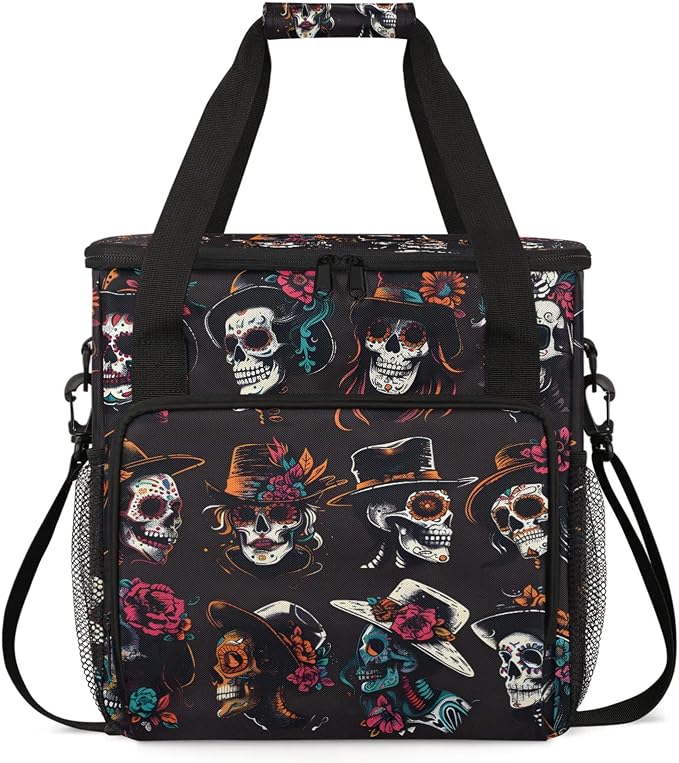 Mexican Day Of The Dead Funny Sugar Skull Coffee Maker Carring Bag, Large by Home