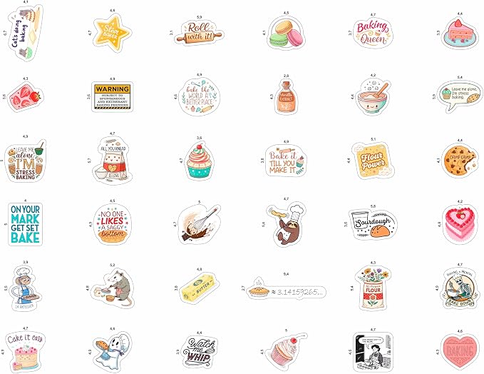 100Pcs Baking Stickers, Bakery Stickers - Image 3