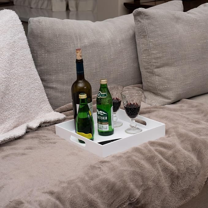 Glossy White Acrylic Serving Tray - Image 8