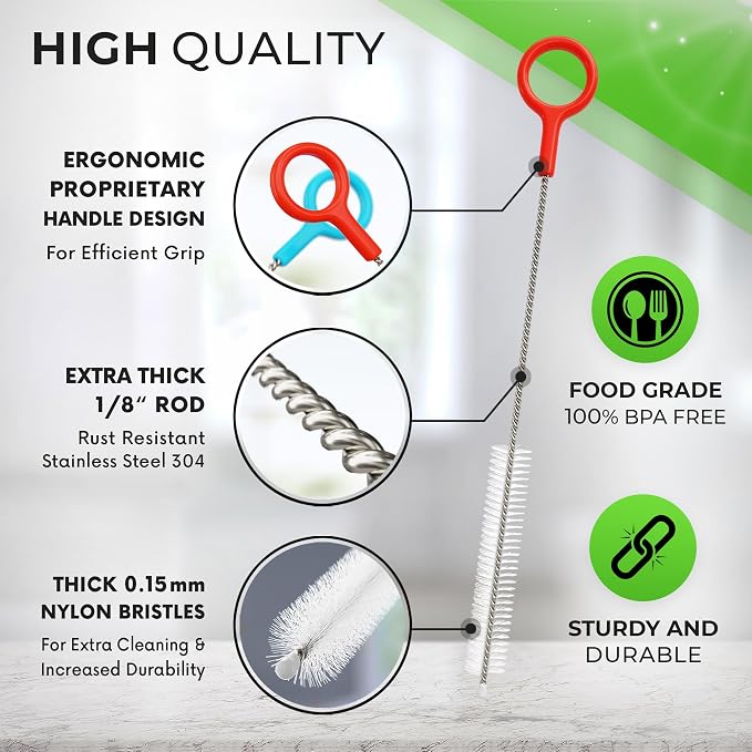 Buenalife Heavy Duty Cleaning Brushes Set of 8 - Image 3