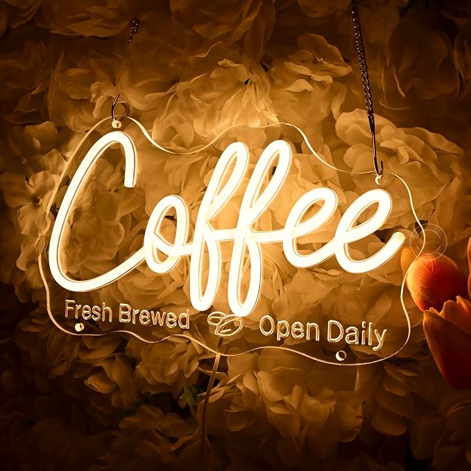 Britrio Coffee Neon Sign for Home Coffee Bar Station Kitchen Dinning Room - Image 5