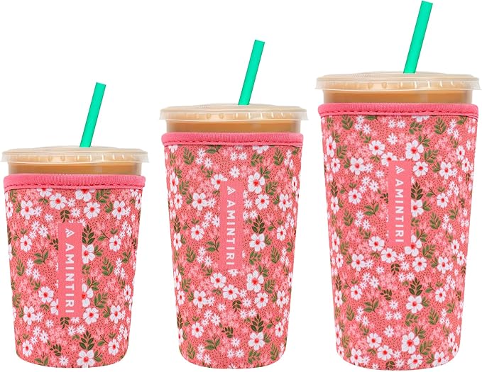 3 Pack Reusable Sleeve for Iced Coffee Cup, Coffee Neoprene Sleeve for Iced&Hot by Unknown